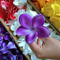 B-2228 Fleurs artificielles en mousse Hawaï Plumeria Hibiscus pour coiffure DIY, mariage, vacances, plage, fête, fête des Mères, Noël, Nouvel An