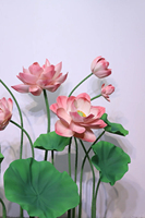 Fleur artificielle géante en EVA faite à la main, imperméable, en forme de lotus, écologique, pour extérieur, centre commercial, mariage, scène de Thanksgiving