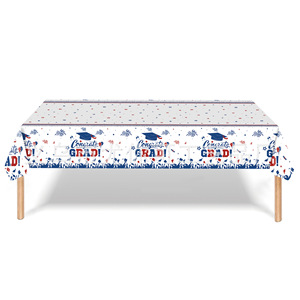 Ensemble de vaisselle jetable pour fête de remise des diplômes, 60-80 pièces, assiettes, gobelets, serviettes, décorations classe de 2024 - Product Image 5