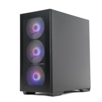 Boîtier PC Gaming EATX en Métal Plein avec Panneau Frontal Amovible en Maille, Côtés en Verre Trempé, Construction en Alliage d'Aluminium, Tour Noire (OEM/ODM)