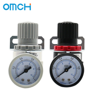 Régulateur de pression pneumatique AR2000 avec filetage BSP 1/4 pouce, vanne de réduction, raccords de connexion 4mm 6mm 8mm 10mm 12mm