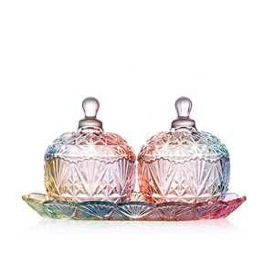 Azucarero de <span class=keywords><strong>Cristal</strong></span> / Tarro de Dulces con Patrón y Tapa - Product Image 5
