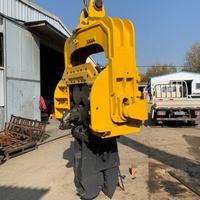 Marteau vibrant haute fréquence et haute efficacité pour excavatrice avec support moteur personnalisé pour travaux de pieutage de fondations