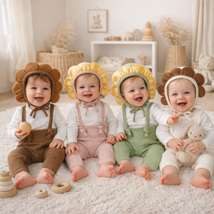 ชุดเสื้อผ้าเด็กอ่อนแบบ unisex กางเกงขายาวผ้าฝ้ายถักเนื้อนุ่มระบายอากาศ พร้อมหมวก ขายส่งชุดเสื้อผ้าเด็กแรกเกิด - Product Image 1