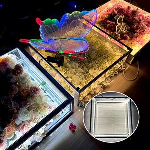 Panneaux de sol de danse en verre trempé transparent de qualité supérieure, directement de l'usine, avec éclairage LED pour scène de mariage, passerelle de danse - Product Image 1