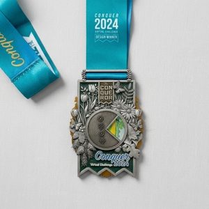 Medaglie Sportive Personalizzate 3D per Premiazioni di Lotta, Tiro con l'Arco, Corsa 5k, Maratona, Boxe, Taekwondo, Calcio con Nastro - Product Image 3