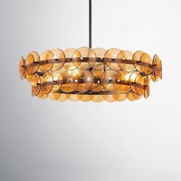 Luminaires suspendus LED de style nordique pour salle à manger, hôtel, salon, lustres en verre modernes et luxueux