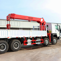Grue à flèche droite montée sur camion de 6/8/10/12/16/20 tonnes pour manipulateur, grue agricole forestière, divers accessoires disponibles
