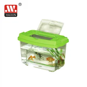 Reptiles Haixin Plastic Pet Box Transparent Pet House Reptile Hide Box Reptiles Travel Carry Box