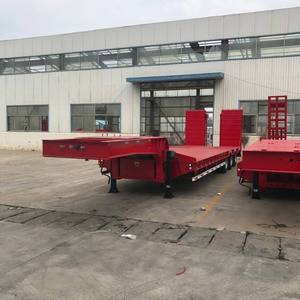 Heavy-duty 7 8 Axle 100-120 Ton Heavy-duty Low Flatbed <b>Trailer</b> for Heavy Transportation, Low Flatbed/low Bed Semi Truck <b>Trailer</b> - Product Image 5