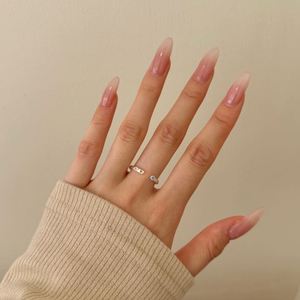 Dylam Jewelry Factory Directly Sale Sterling <b>Silver</b> Simplicity Design Diamond 5A Zirconia Open <b>Adjustable</b> Women Jewelry <b>Rings</b> - Product Image 3