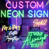 Enseigne néon LED personnalisée en acrylique à fixation murale, style anime, pour chambre à coucher et décoration intérieure, OEM, sans MOQ, dropshipping