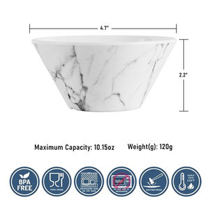 Juego de Tazones para Servir Sopa de Melamina de 4.7 Pulgadas, Diseño Mármol, Venta al por Mayor <span class=keywords><strong>Swan</strong></span> - Product Image 5