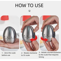 Minuterie mécanique Dispositif de cuisine Gadget Sets Oeuf Bouillant Cuisson Compte à rebours Temporizador Cocina Minuteur Cuisine