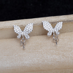 Soporte para Pendientes de Plata S925 con Forma de Estrella de Mar, Accesorio para Joyería de Moda de 9-10 mm, Semi-Acabado, JG5967 - Product Image 4