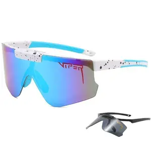 1263 New colorful outdoor cycling glasses wholesale flip riding Uv Protection Cycling Glasses
