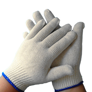 Fabricante de guantes de algodón de punto blanco de calibre 7/10 en China/guantes masónicos de algodón blanco blanqueado - Product Image 4
