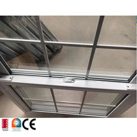 Fenêtre à double battant en PVC extrudé avec moustiquaire magnétique en fibre de verre, coulissante verticale, insonorisée, pour usage extérieur résidentiel
