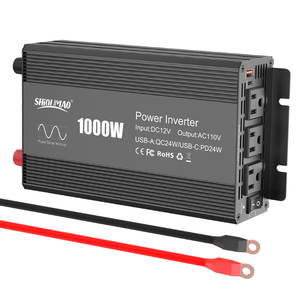 Inverter di Potenza a <span class=keywords><strong>Onda</strong></span> <span class=keywords><strong>Sinusoidale</strong></span> Pura 12V 110V 1000W DC-AC per Settore Automobilistico - Product Image 1