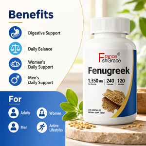 Suplemento de Semillas de Fenogreco Herbal Shecome, Apoyo Digestivo, Equilibrio Diario, 1350 mg, 240 Cápsulas de Semillas de Fenogreco para Mujeres y Hombres - Product Image 3