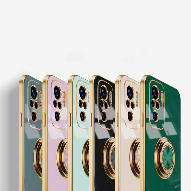 Electroplated Silicon Ring Mobile Phone Case for Xiaomi Redmi Note 10 Pro Back Case for Redmi Note10 5G