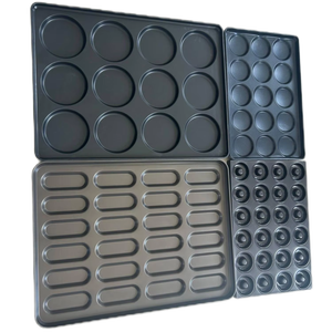 Molde para Hornear Hot Dogs de Acero Aluminizado Antiadherente de 600x800 mm, Molde para Hornear Hamburguesas Comercial Personalizado de 5 Pulgadas - Product Image 1