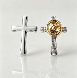 Metal Cross Lapel Pin Custom Religious Christian Cross Brooch Church Souvenir Worship Gift Clothing <b>Accessory</b> - Product Image 4