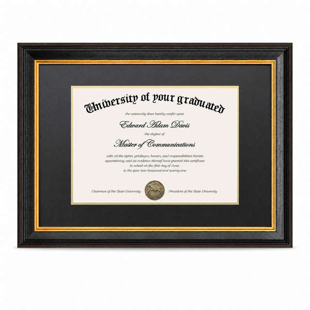 Hot Sale Wholesale 11x14 Customized Size Handmade Eco-Friendly Poplar Wood Creative Certificate Graduation Display Artwork Frame