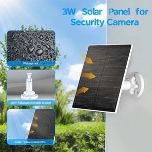 แผงโซลาร์เซลล์ 3W 5V กันน้ำ สายชาร์จยาว 3 เมตร รองรับการเชื่อมต่อแบบ Type-C สำหรับเครื่องให้อาหารนกอัจฉริยะและกล้องวงจรปิดภายนอกอาคาร - Product Image 2