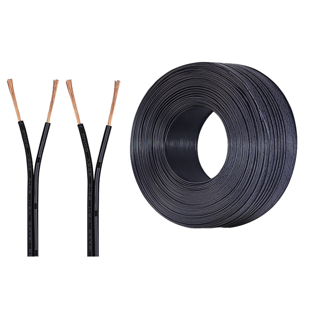 Flat Power Cable RVB 2 Core Copper PVC Insulation 300V 1.5mm² Space-Saving Design for Home Appliance Wiring
