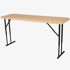 5FT регулируемая высота белый современный пластиковый складной прямоугольный стол для совещаний