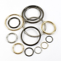 Meetee H1-1 50mm Accessoires de quincaillerie de bagages DIY Handmade Keychain Bag Hat Decorative Connective Zinc Alloy O Ring Buckle