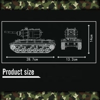 Mould King 20026 Modèle de char d'assaut KV-2 de la Seconde Guerre mondiale télécommandé, jouets de construction DIY, blocs de construction, ensembles de briques