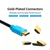 Câble de commutation KVM, câble vidéo haute définition, alimentation USB-A, prise en charge vidéo 4K, double connecteur vidéo pour moniteur PC, commutateur KVM