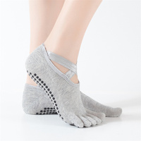 KANGYI – chaussettes de Yoga antidérapantes, de sport, de Pilates, dos nu, noires, nouvelle collection