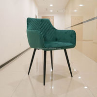 Chaise d'appoint pivotante moderne en velours avec structure métallique solide, idéale pour appartement et cave à vin – Meilleure vente
