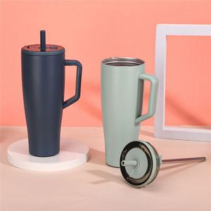 Borraccia Termica da Auto 40OZ con Tappo Magnetico, Antigoccia, in Acciaio Inossidabile, con Punta della Cannuccia in Silicone, Isolamento Caldo/Freddo, Adatta <span class=keywords><strong>a</strong></span> Tutti i Portabicchieri dell'Auto - Product Image 3