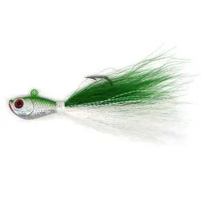 1/8 Oz - 6 Oz Bucktail Jigs Bass/Striper/Bluefish Lead Metal Head Jigs Multi Sizes Bucktail Jigs