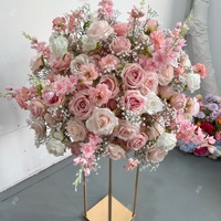 Boule de fleurs artificielles en soie verte sur mesure de 80 cm, centre de table, arrangement décoratif pour mariage, événement, toile de fond, boule de fleurs de table