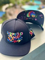 Gorra Snapback de 5 Paneles con Visera Plana, Bordado 3D Personalizado y Logotipo Personalizado, en Oferta, MOQ Bajo