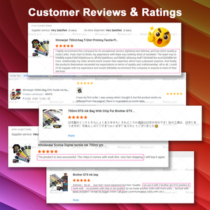 1800ml DTG-Tintenbehälter mit Chip 1,8L Textil-Tinte für Brother GTX Pro Drucker - Product Image 4