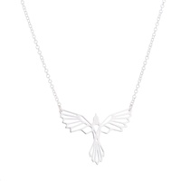 Colliers Origami Phoenix à breloque pour femmes et hommes, bijoux personnalisés, pendentif en filigrane