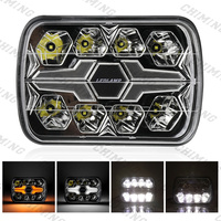 Phare de camion LED à faisceau scellé Rectangle 5x7 blanc DRL pour Jeep Cherokee XJ YJ MJ SJ phares Led