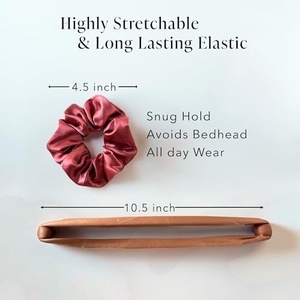 Chouchous de luxe en satin de soie pour femmes - Élastiques doux pour cheveux sans abîmer les mèches - Accessoires capillaires en gros pour salons et boutiques - Product Image 3