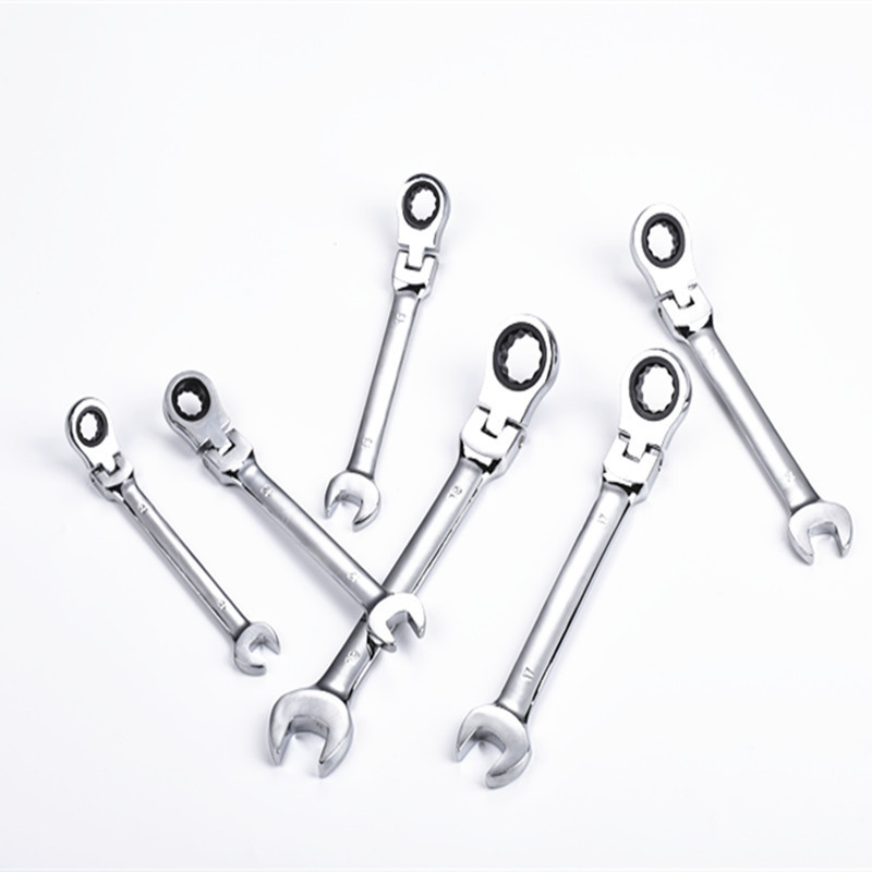 FOCMKEAS 3/8 Inch Flex-Head Ratcheting Combination Wrench SAE 72 Teeth