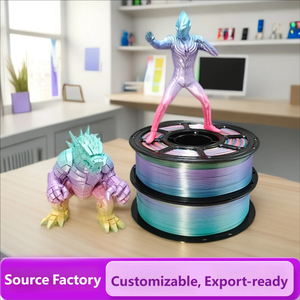 Shiny Silk <b>PLA</b> Multicolor Coextrusion Gradient 3D Printing <b>Filament</b> 1.75mm 1KG for FDM Printer - Product Image 6