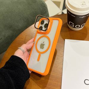 Fundas Protectoras para Teléfono Móvil con Soporte para Lentes, Transparentes, de Acrílico, para iPhone 15 14 13 12 11 Pro Max, Cubierta Magnética, Novedad al por Mayor - Product Image 6