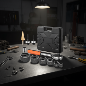 Juego de Punzones de Acero 40Cr de 6 Tamaños, Llave de Trinquete, Punzones para Aluminio, Acero Dulce, Herramientas de Corte y Conformado - Product Image 2