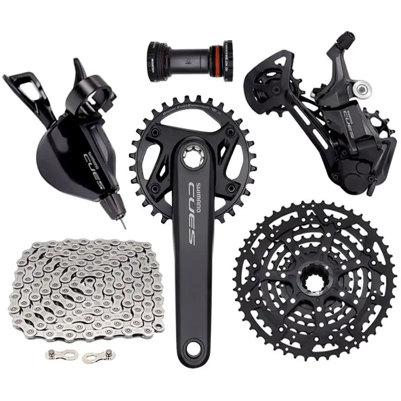 2023 SHIMANO CUES U6000 1X10Speed Kit MTB Bicicleta Desviador Shifter LG500 Cadeia 11-43T/48T Pedaleiro Com BB MT501 Peças Da Bicicleta