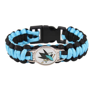 Großhandel Individuelles Design Privates Logo NHL Eishockeyteam Paracord Überlebensarmband Siebenstrang-Geflochtenes NHL Paracord Armband - Product Image 2